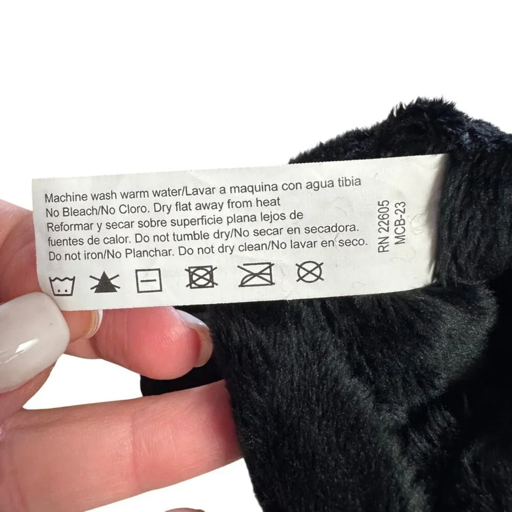 Isotoner NEW smartDri Gloves Women's One Size Black SmarTouch Faux Fur Lining